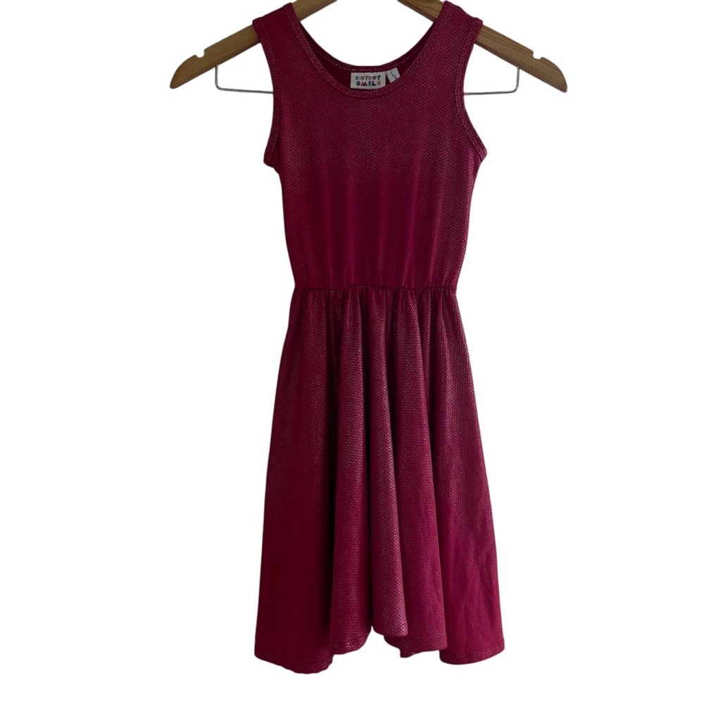 Dot Dot Smile | Hot Pink Metallic Dress